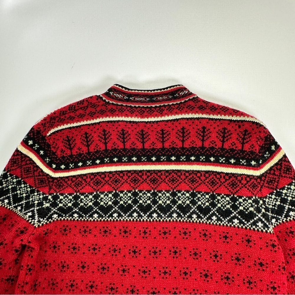 Cambridge apres ski wool cardigan Nordic clasp sweater jacket M - Picture 7 of 12